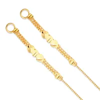 VIVASTRI Golden Alloy  Ear Cuff Earrings For Women-thumb1