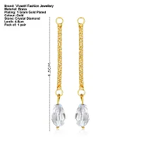 Traditional Golden Alloy Cubic Zirconia Earrings For Women-thumb3