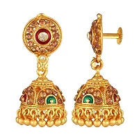 Golden Alloy  Jhumkas Earrings For Women-thumb2