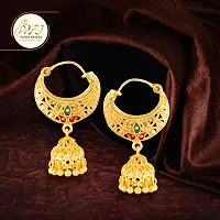 Golden Brass  Studs Earrings For Women-thumb2