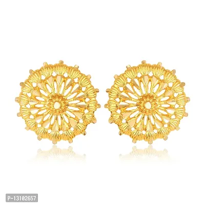 Golden Brass  Studs Earrings For Women-thumb4