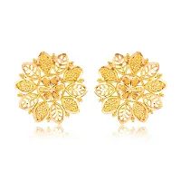 Golden Brass  Studs Earrings For Women-thumb3