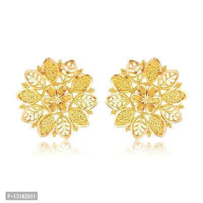 Golden Brass  Studs Earrings For Women-thumb4