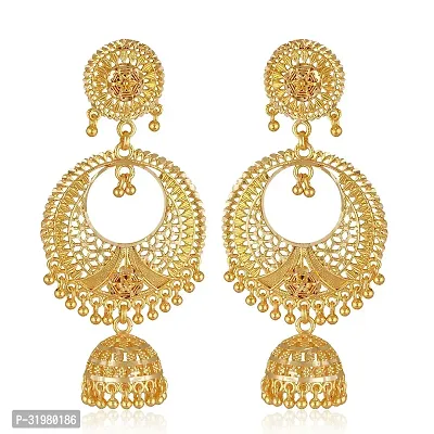 Stylish Golden Alloy Earrings For Women