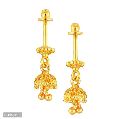 Vivastri Golden Alloy  Drop Earrings Earrings For Women