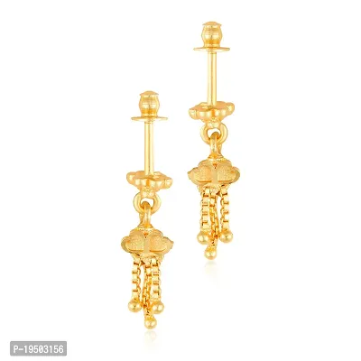 Vivastri Golden Alloy  Drop Earrings Earrings For Women