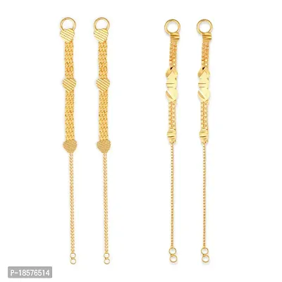 VIVASTRI Golden Alloy  Ear Cuff Earrings For Women