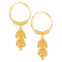 Golden Brass  Studs Earrings For Women-thumb1