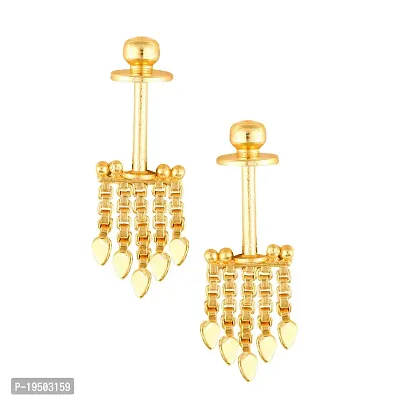 Vivastri Golden Alloy  Drop Earrings Earrings For Women-thumb0