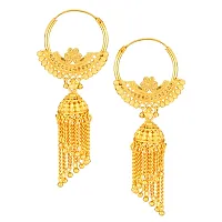 Golden Brass  Jhumkas Earrings For Women-thumb1