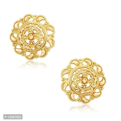 Traditional Gold Plated Flowered Shaped Earring valentine day gift valentineday gift for her gift for him gift for women gift for men love gift gifts ValentinesDay2023 for Both Women And G-thumb0