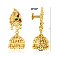 Vivastri'sTraditional 1gm Gold and Micron Plated Alloy Jhumki Earring for Women and Girls Meena  Stylish Jhumki-thumb1