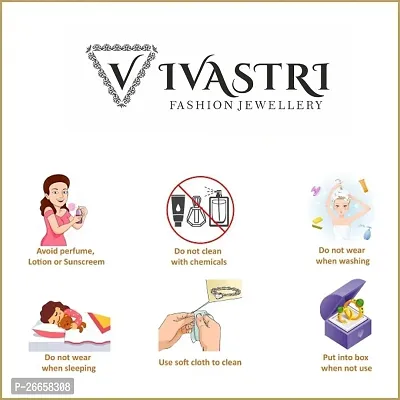 Nath Nathiya Vivastri Bridal Wear Stylish Pearl, American Diamond Studded (CZ) Gold Plated alloy Nathiya, Nose Ring, Nose Pin, Nath, Nose Stud for Women and Girls - (Sales Package- 1 Pcs Nath, Type :-thumb2