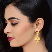 Traditional 1gm Gold and Micron Plated Alloy Jhumka Earring for Women and Girls-thumb3