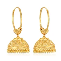 Traditional 1gm Gold and Micron Plated Alloy Jhumka Earring for Women and Girls-thumb1