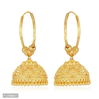 Traditional 1gm Gold and Micron Plated Alloy Jhumka Earring for Women and Girls-thumb2