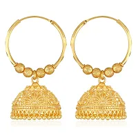 Traditional 1gm Gold and Micron Plated Alloy Jhumka Earring for Women and Girls-thumb3