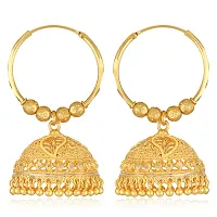 Traditional Jhumki Alloy Gold and Micron Plated Jhumki Earring For Women And Girls-thumb3