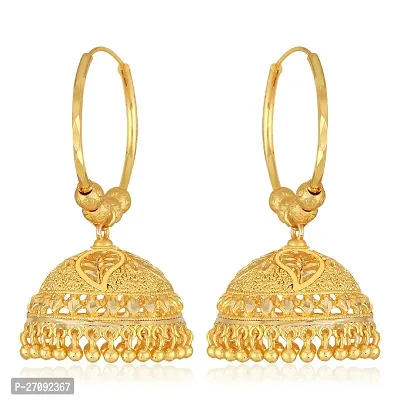 Traditional Jhumki Alloy Gold and Micron Plated Jhumki Earring For Women And Girls-thumb2