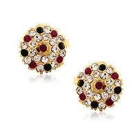 Golden Alloy Stud Earring For Women Pack Of 4-thumb4