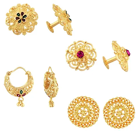 Vivasrtri Alloy STUD Earring Combo (4 Pair Earrings )