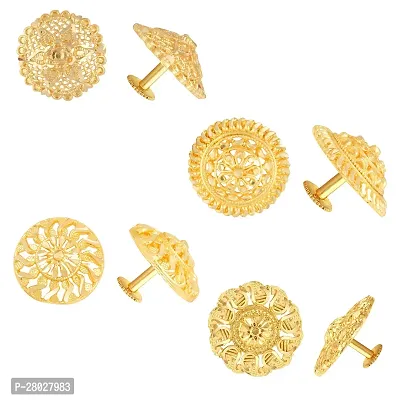 Vivasrtri Golden Alloy STUD Earring Combo (4 Pair Earrings )-thumb0