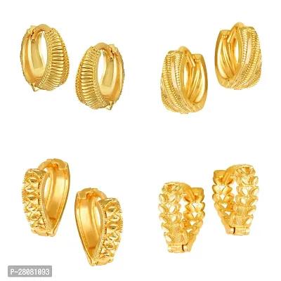 Vivasrtri Golden Alloy STUD Earring Combo (4 Pair Earrings )-thumb0