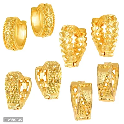 Vivasrtri Golden Alloy STUD Earring Combo (4 Pair Earrings )-thumb0