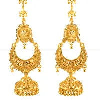 Vivastri Antique Silver Alloy Jhumki Earring (1 Pair Earrings )-thumb2