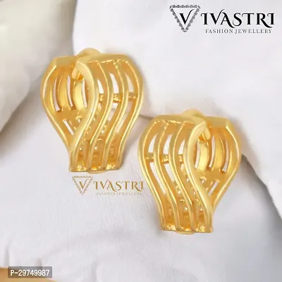 Premium  Elegant Gold Plated Clip-on Bali Earrings-thumb0