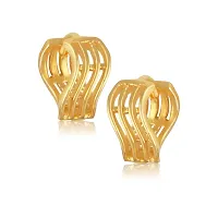 Premium  Elegant Gold Plated Clip-on Bali Earrings-thumb3