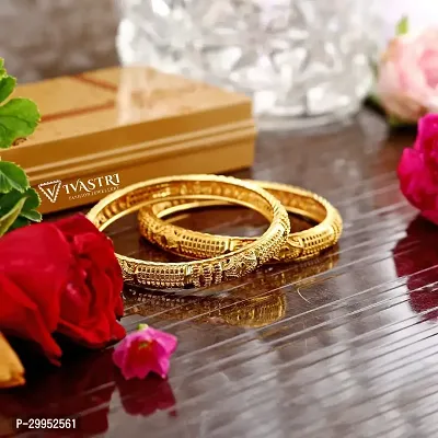 Traditional Gold Plated  Bangle for Women (Pack Of 2 Piece)-thumb0