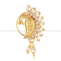 Elegant Peacock Designed Nose pins For Women-thumb1