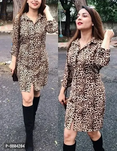 Tiger Tunic Shirt Dress-thumb0