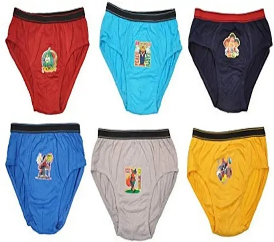 Multicolor Cotton Outer Elastic Brief For Boy And Girl