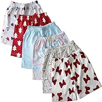 Boys And Girls Pure Cotton Printed Multicolor Shorts Pack Of 6 Assorted-thumb1