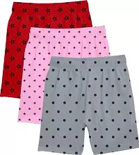 RCK Rockers Pure Cotton Printed Boys  Girls Basic Shorts Pack Of 3 Assorted-thumb1