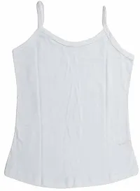 Cotton Camisole/Slip Innerwear For Girls  Kids White Pack Of 3-thumb1