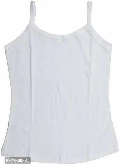 Cotton Camisole/Slip Innerwear For Girls  Kids White Pack Of 3-thumb3