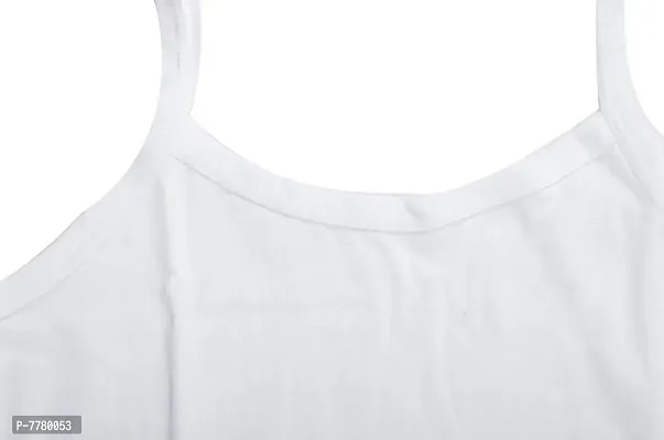 Cotton Camisole/Slip Innerwear For Girls  Kids White Pack Of 3-thumb4