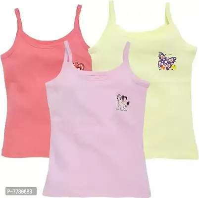 Girls Camisole Slips made of pure Cotton Multicolor Girls