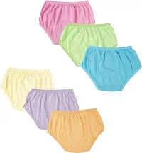 Rck Rockers Cotton Multicolor Outer Elastic Waistband Panty For Girls Pack of 6 Assorted-thumb1