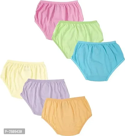 Rck Rockers Cotton Multicolor Outer Elastic Waistband Panty For Girls Pack of 6 Assorted-thumb2