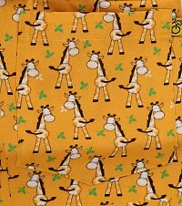 Stylish Cotton Orange Printed Elasticated Waist And Drawstring Shorts For Kids-thumb3