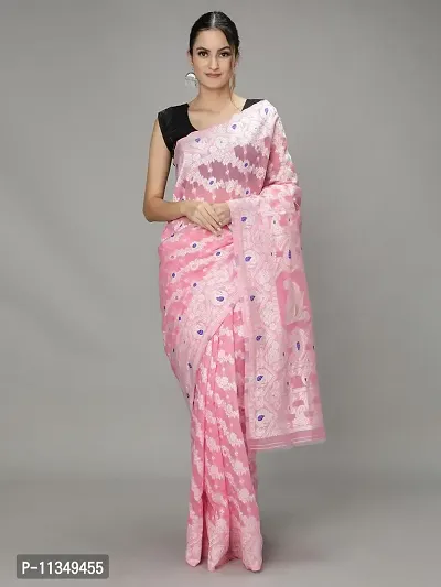 NEELHARI Women's bsnarasi kanjivaram latest and most trendy saree with blouse piece (PINK)-thumb4