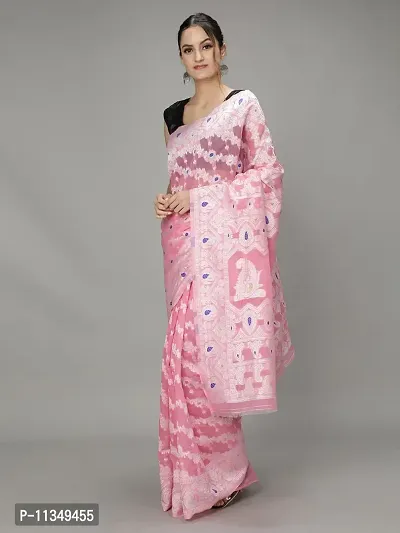 NEELHARI Women's bsnarasi kanjivaram latest and most trendy saree with blouse piece (PINK)-thumb5