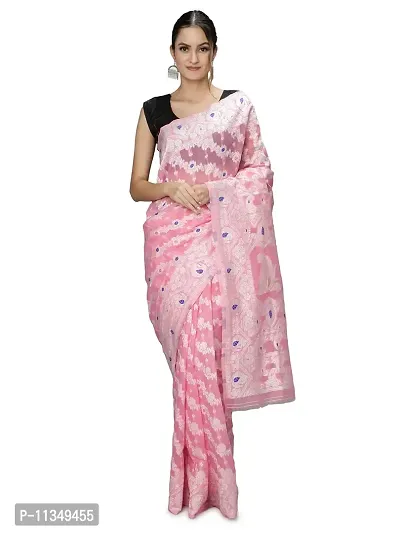 NEELHARI Women's bsnarasi kanjivaram latest and most trendy saree with blouse piece (PINK)-thumb0