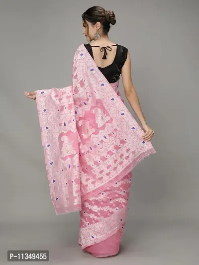NEELHARI Women's bsnarasi kanjivaram latest and most trendy saree with blouse piece (PINK)-thumb3