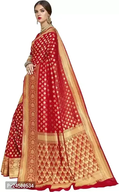 Classic Silk Blend Saree with Blouse Piece for Women-thumb3