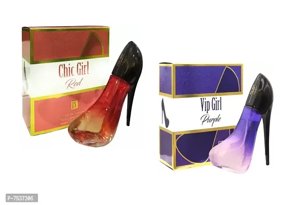 CHIC GIRL PURPLE  CHIC GIRL RED Eau De Perfume Combo Set 200 ml For Men  Women